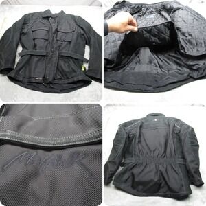 Polo Proof Mohawk Motorcycle Jacket‎ Mens XL Black Pad Removable Liner 3in1